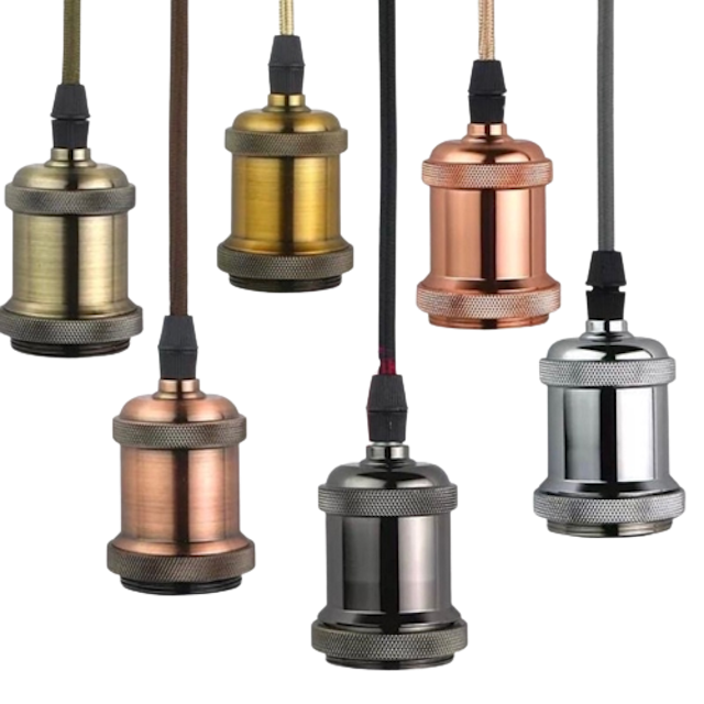 Fitting Lampu Gantung Aluminium