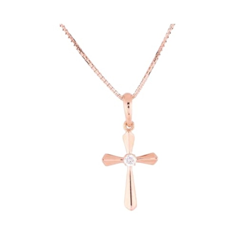 Kimberly Jewellery Liontin Salib Berlian + Kalung Emas 1