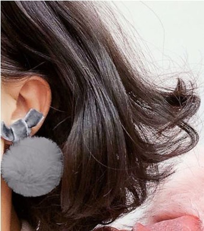 Bowknot Pompom Earrings 3