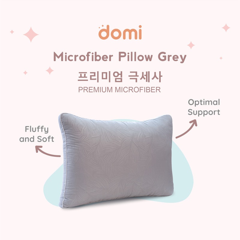 Domi Microfiber Pillow Grey 2
