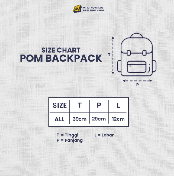 Hoofla PimPom Backpack Pom 04 Deep Sea