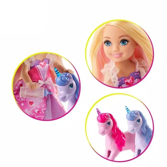 Mattel Barbie Dreamtopia Chelsea Princess with Baby Unicorns