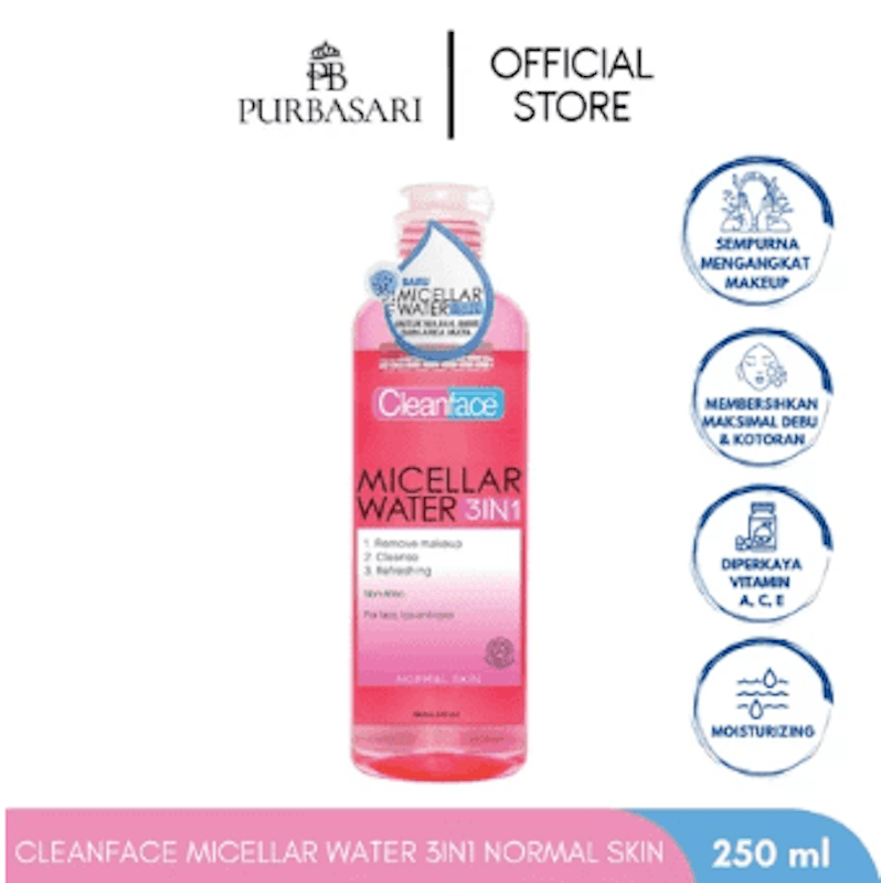Cleanface Micellar Water 3in1 For Normal Skin 3
