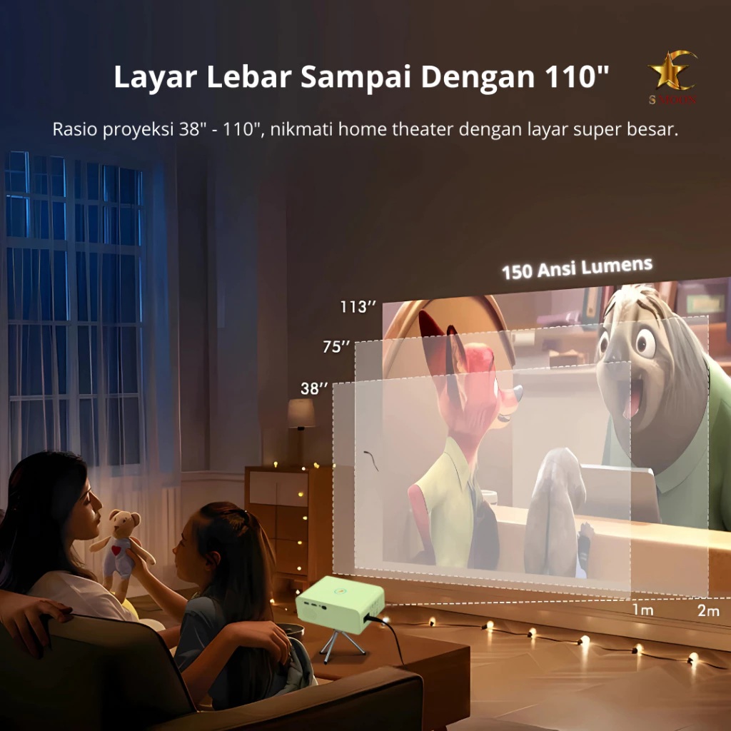  SMOON SMART PROYEKTOR LCD TV 380