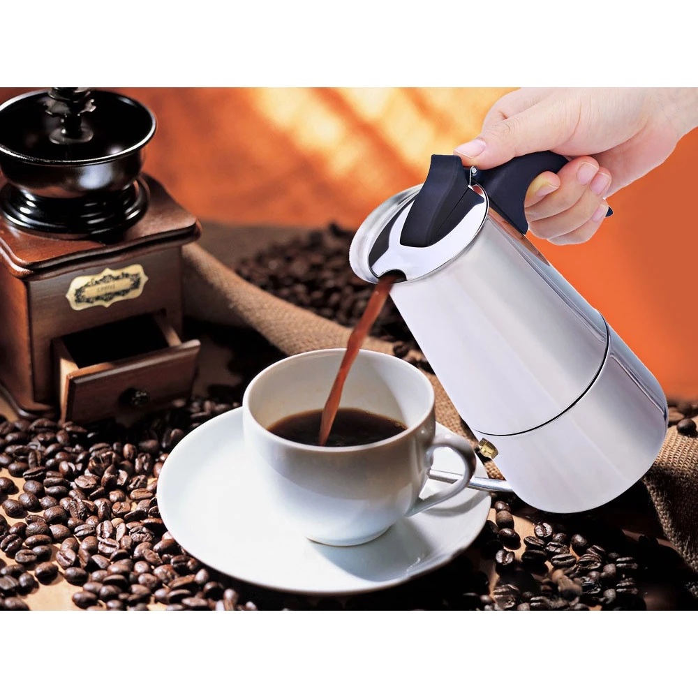  One Two Cups Espresso Coffee Maker Moka Pot 300 ml Z20