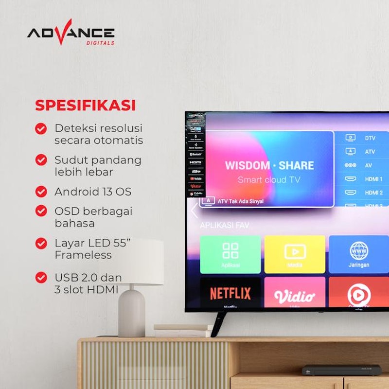 Advance Smart LED TV 50 inch 2