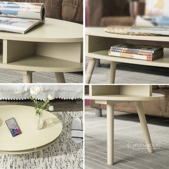 iFURNHOLIC Pieree Oval Coffee Table