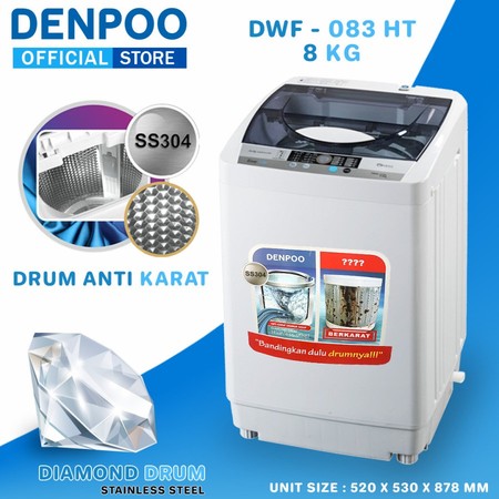Denpoo Mandiri Indonesia Denpoo Mesin Cuci Full Otomatis DWF-083 HT