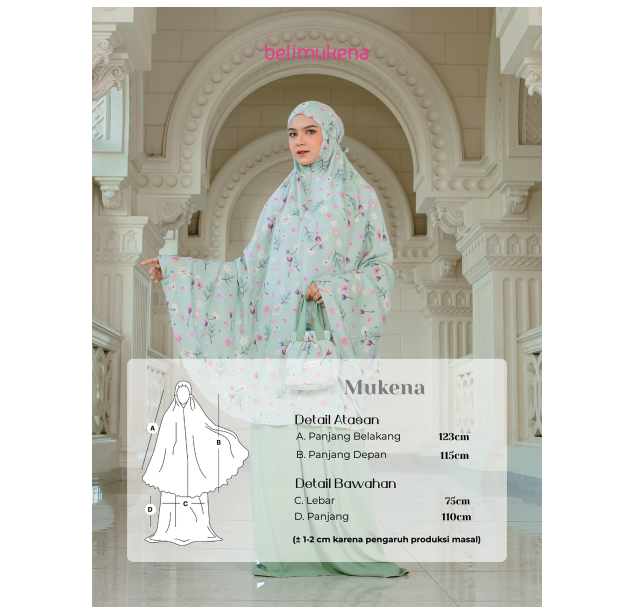  BeliMukena Mukena Rayon Dewasa Motif Hazel