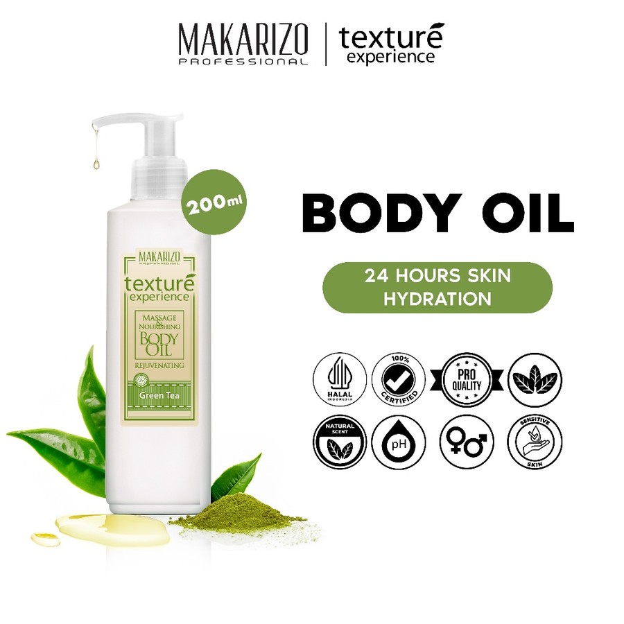 Akasha Wira International Makarizo Professional TE Massage & Nourishing Body Oil Green Tea