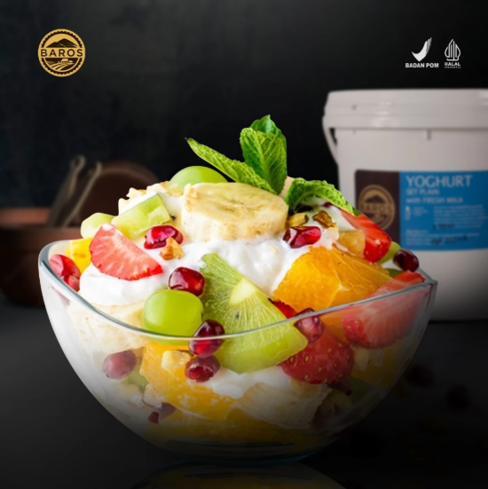 Baros Set Yoghurt Plain with Fresh Milk 4