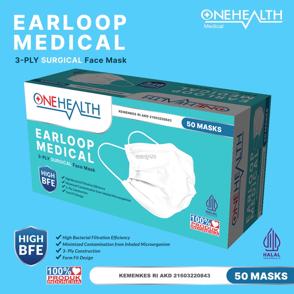 Masker Medis Earloop 3 Ply Surgical Face Mask 4