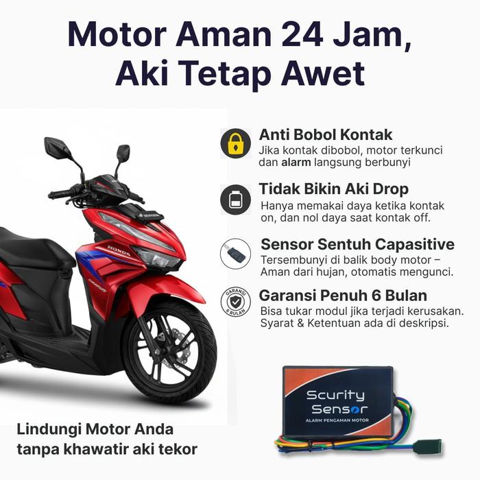 Scurity Sensor Alarm Pengaman Motor