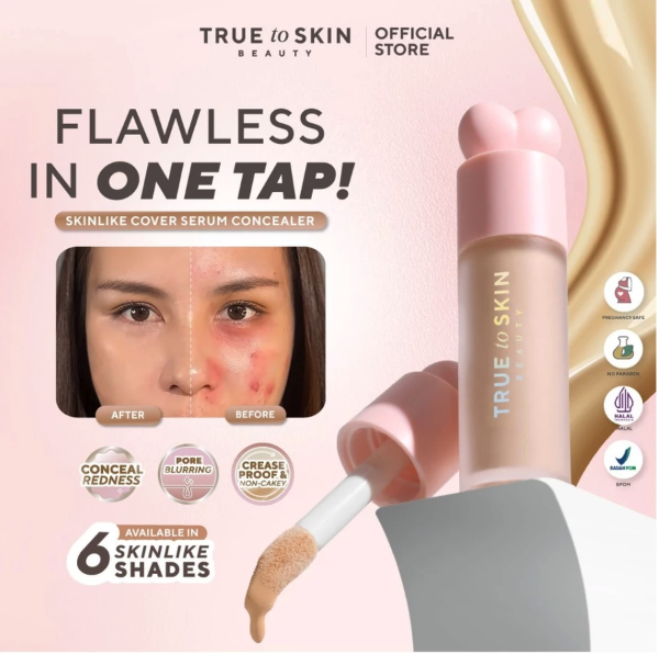 Triniti Tunggal Abadi True to Skin Skinlike Cover Serum Concealer Cheesecake