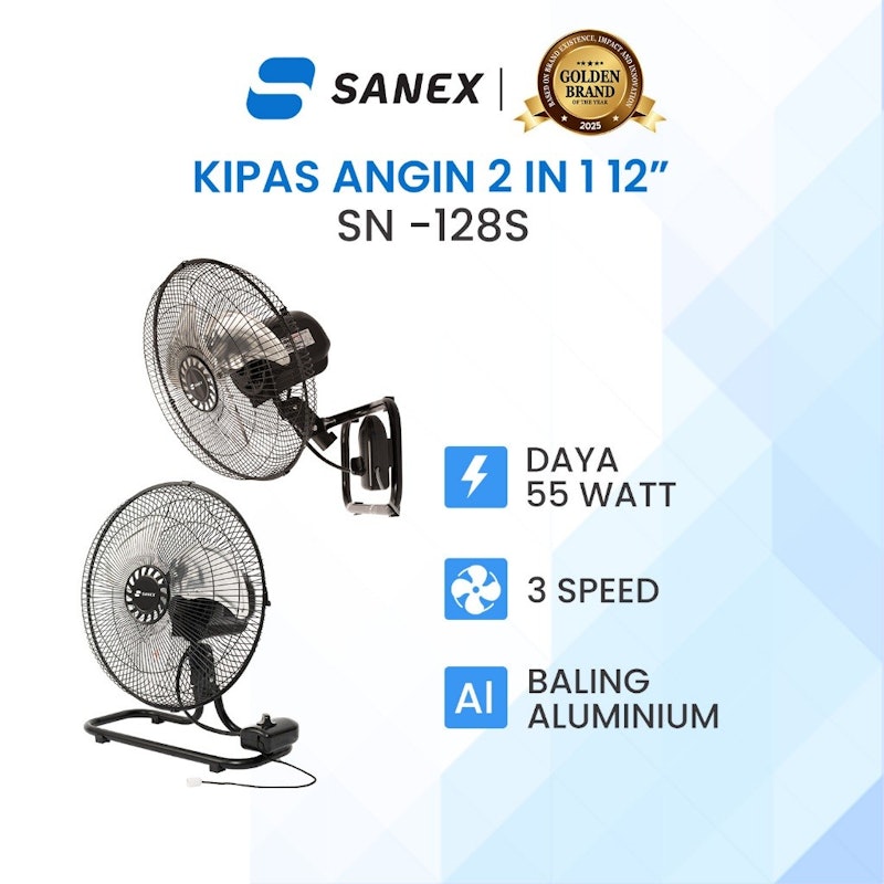 Sanex Kipas Ingin 2 in 1 12 Inch SN-128S