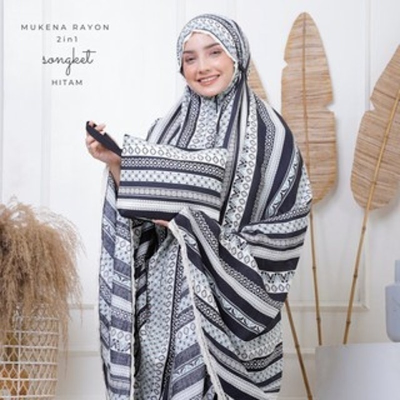 Mukena Dewasa 2 In 1 Songket Salur Batik 5