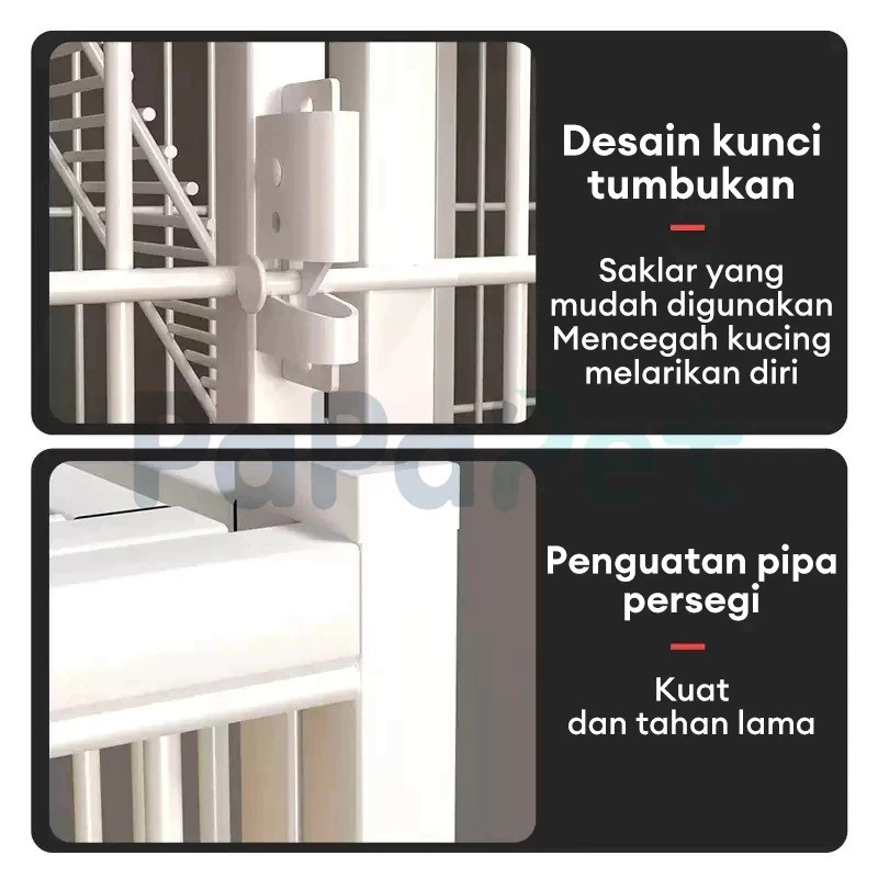 PAPAPET Kandang Kucing Besar 4