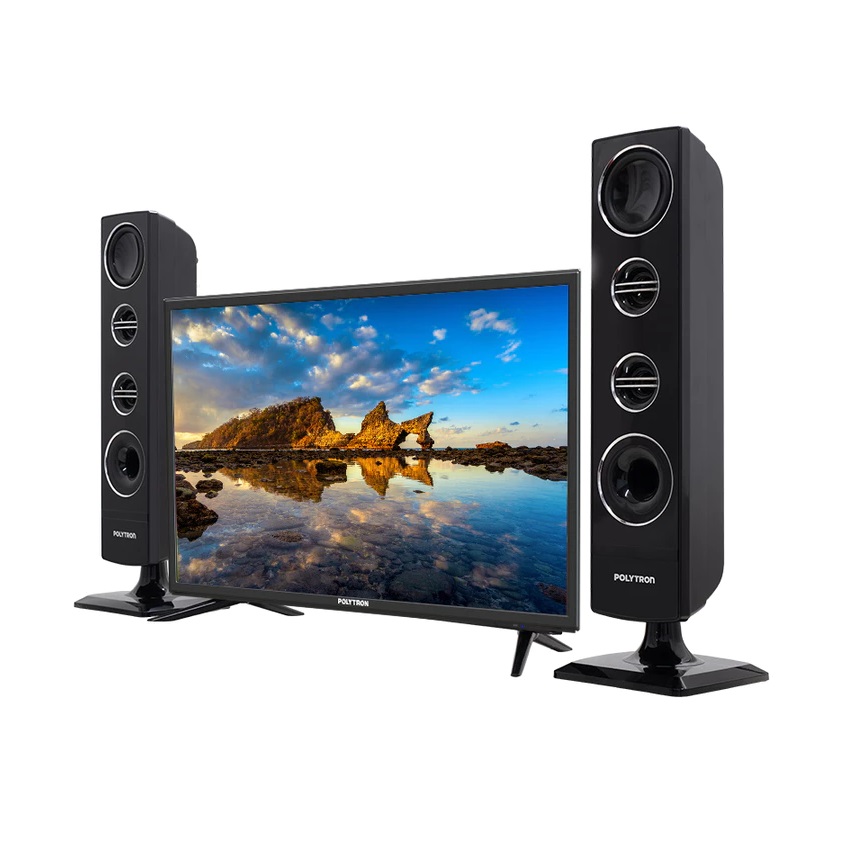 Hartono Istana Teknologi Polytron 32" Digital TV Speaker Tower PLD 32TV1855