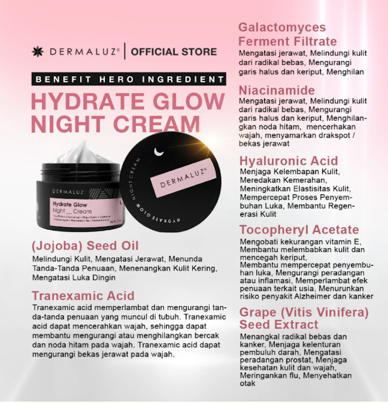 Dermaluz Hydrate Glow Night Cream 3