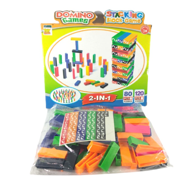Domino Stacking Block Game 2in1 1