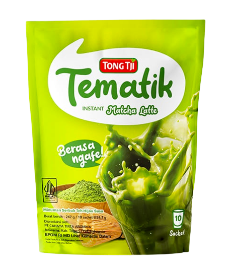 Tong Tji Tea Indonesia Tong Tji Tematik Matcha Latte Instant Pouch