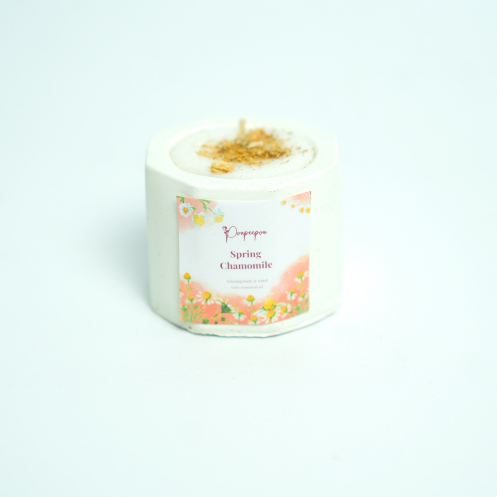 Poupeepou  Poupeepou Industrial Scented Candle Marble Chamomile Petal