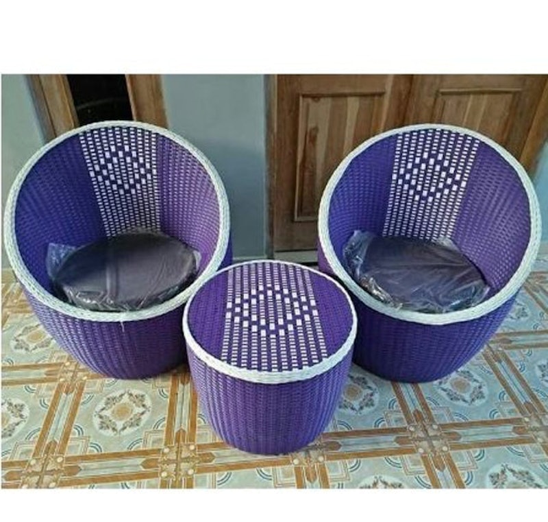 Set Kursi Teras Rotan Gentong 4