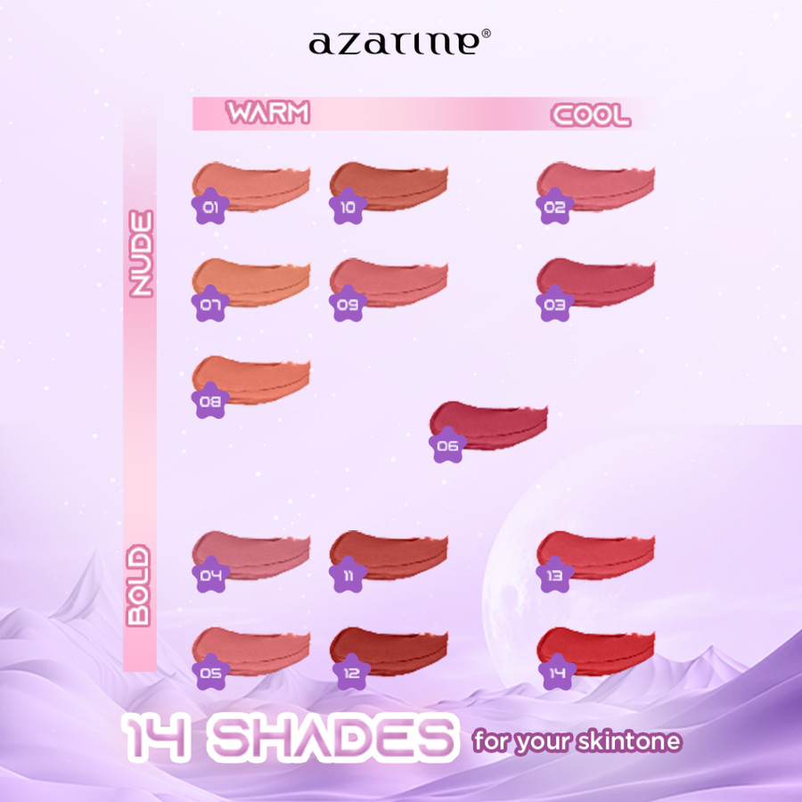 Wahana Kosmetika Indonesia Azarine® Mattelite Lock Lipstick (05 Neptune)