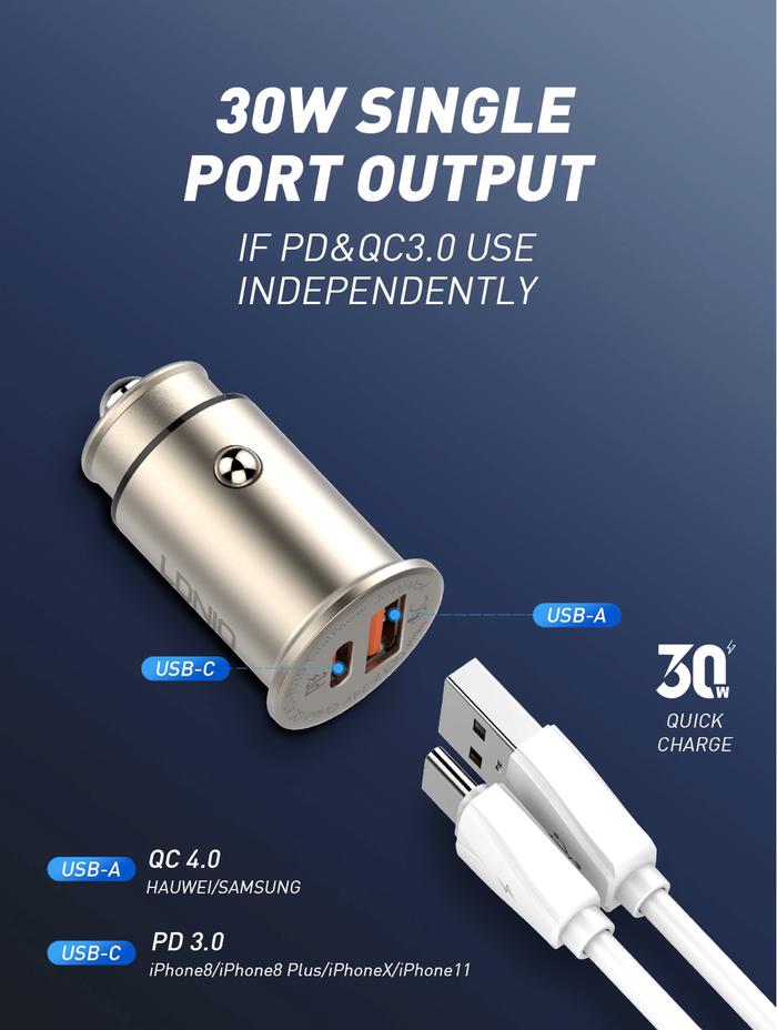 LDNIO Car Charger 30 Watt 2