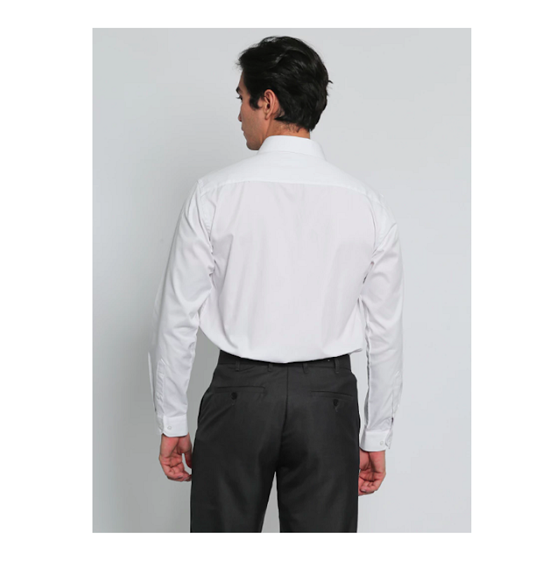 Valino Kemeja Slim Fit Lengan Panjang Putih Pria 2