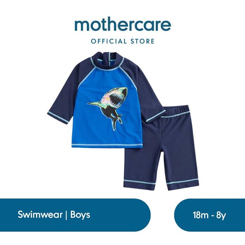 Mothercare Shark Sunsafe Rash Vest and Shorts UPF50+ 5