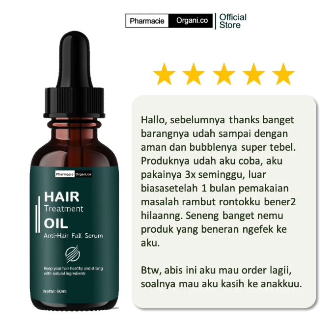 Aroma Sehat Nusantara Pharmacie Organi.Co Hair Treatment Oil Anti-Hair Fall Serum