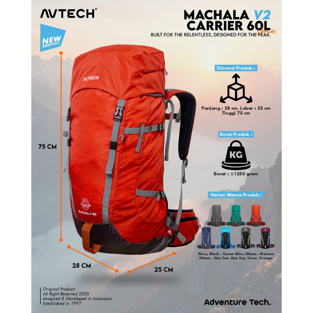 Avtech Adventure Technology AVTECH Machala V2 Carrier 60L