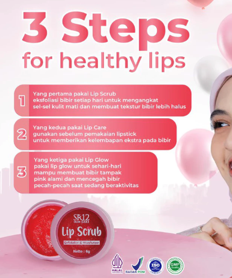 SR12 Herbal Perkasa SR12 Skincare Lip Scrub Exfoliator & Moisturizer