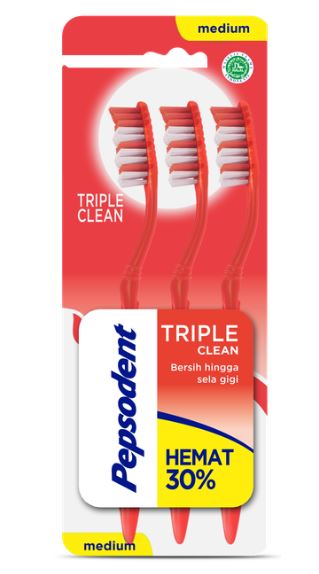 Triple Clean Sikat Gigi Medium 3 pcs 3