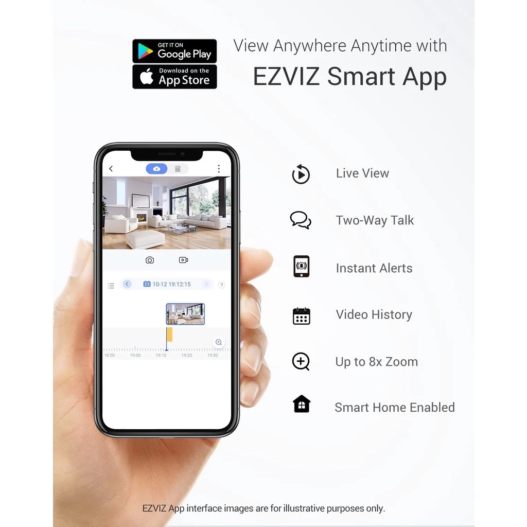 Ezviz Digital Technology Ezviz Smart Wi-Fi Pan & Tilt Camera 2MP C6N