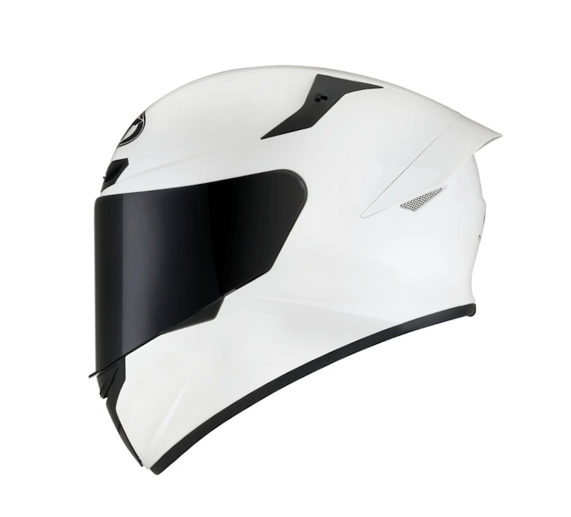 KYT TT Course Plain (Vision Clear) White 1
