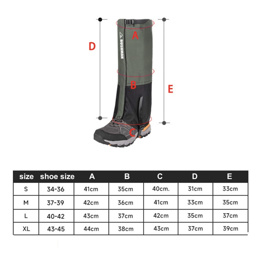 BUSHMAN BUSHMAN Gaiter Pelindung Kaki Sepatu Waterproof Hiking