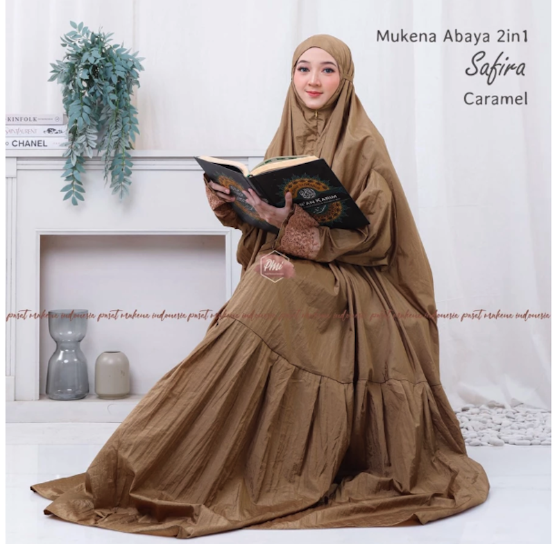 Pusat Mukena Indonesia Mukena Dewasa Travelling Jumbo 2in1 Abaya Safira 2