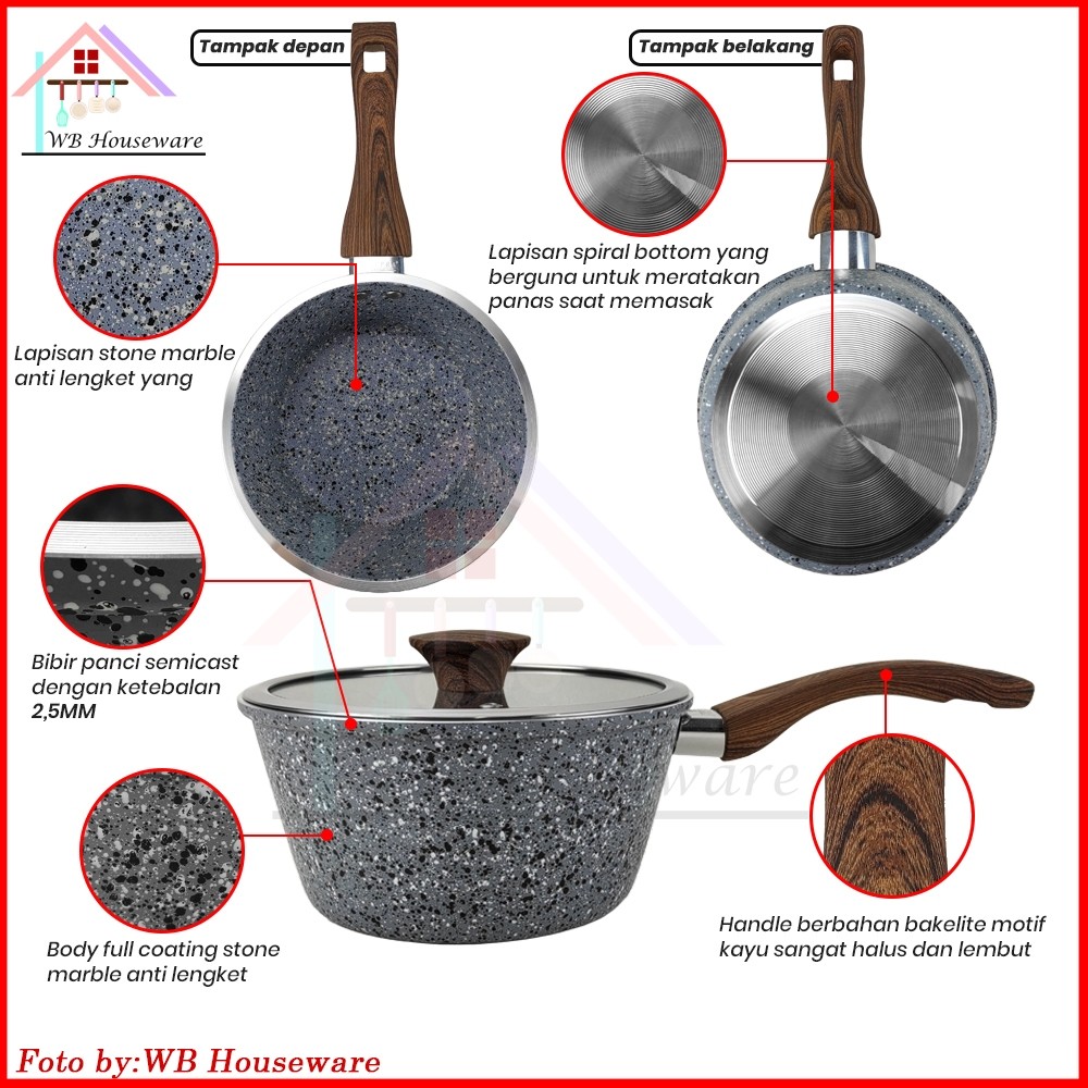 Supra Semicast Stone Series Sauce Pan 4
