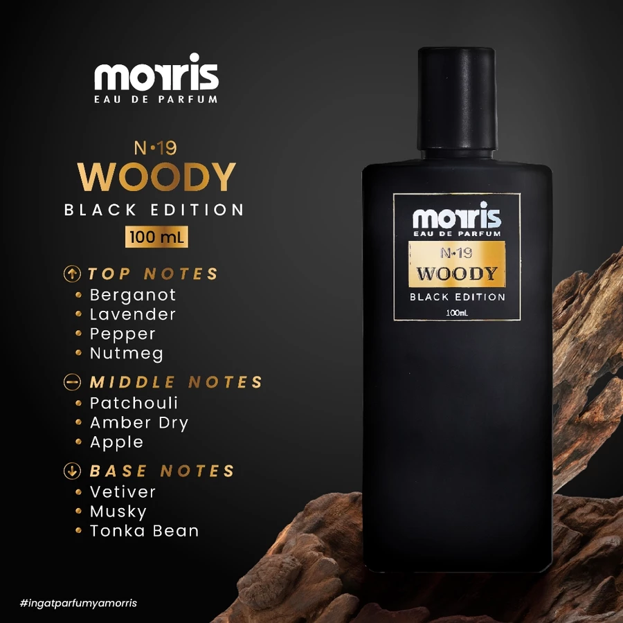 Aroma Prima Livindo Morris Eau De Parfum N-19 Woody Black Edition