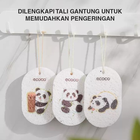 ECOCO Panda Dishwashing Cotton 5