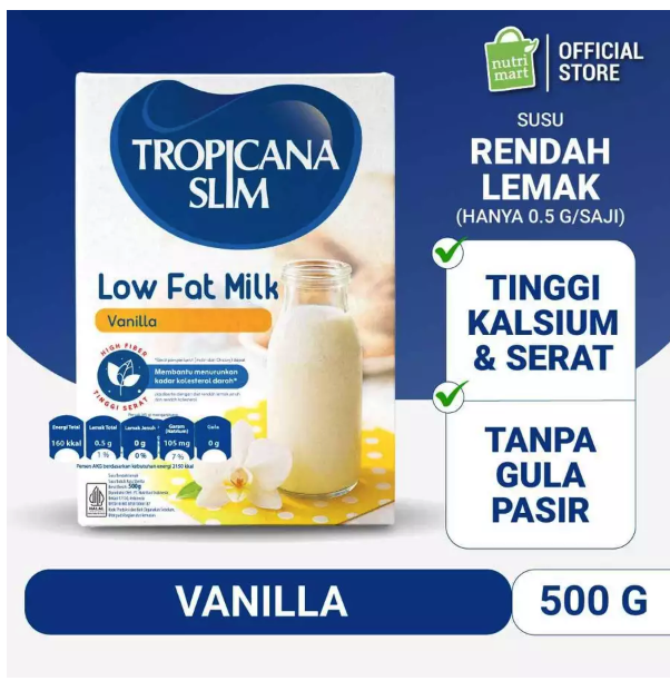 Nutrifood Tropicana Slim Low Fat Milk Vanilla