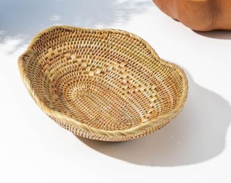 Lore Rattan Set/ Nampan Rotan Bunga/ Tempat Buah Serbaguna 2