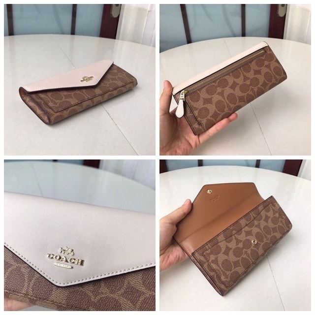 Coach Soft Wallet In Colorblock Signature Canvas 31547