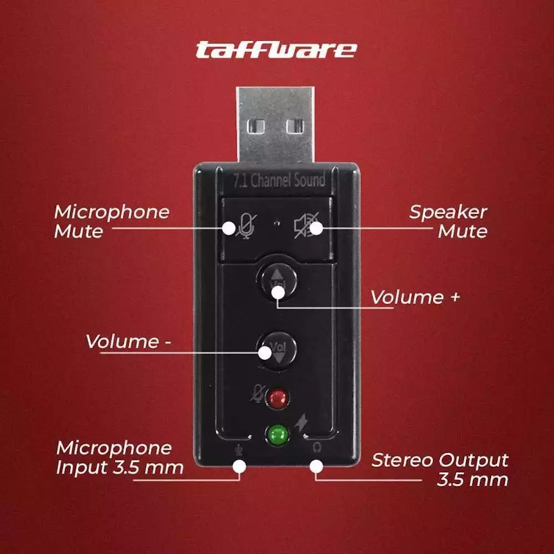 Taffware USB 7.1 Channel Sound Card Adapter 3