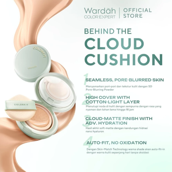 Paragon Technology and Innovation Wardah Colorfit 5D Blur Cloud Cushion 33W Olive Beige