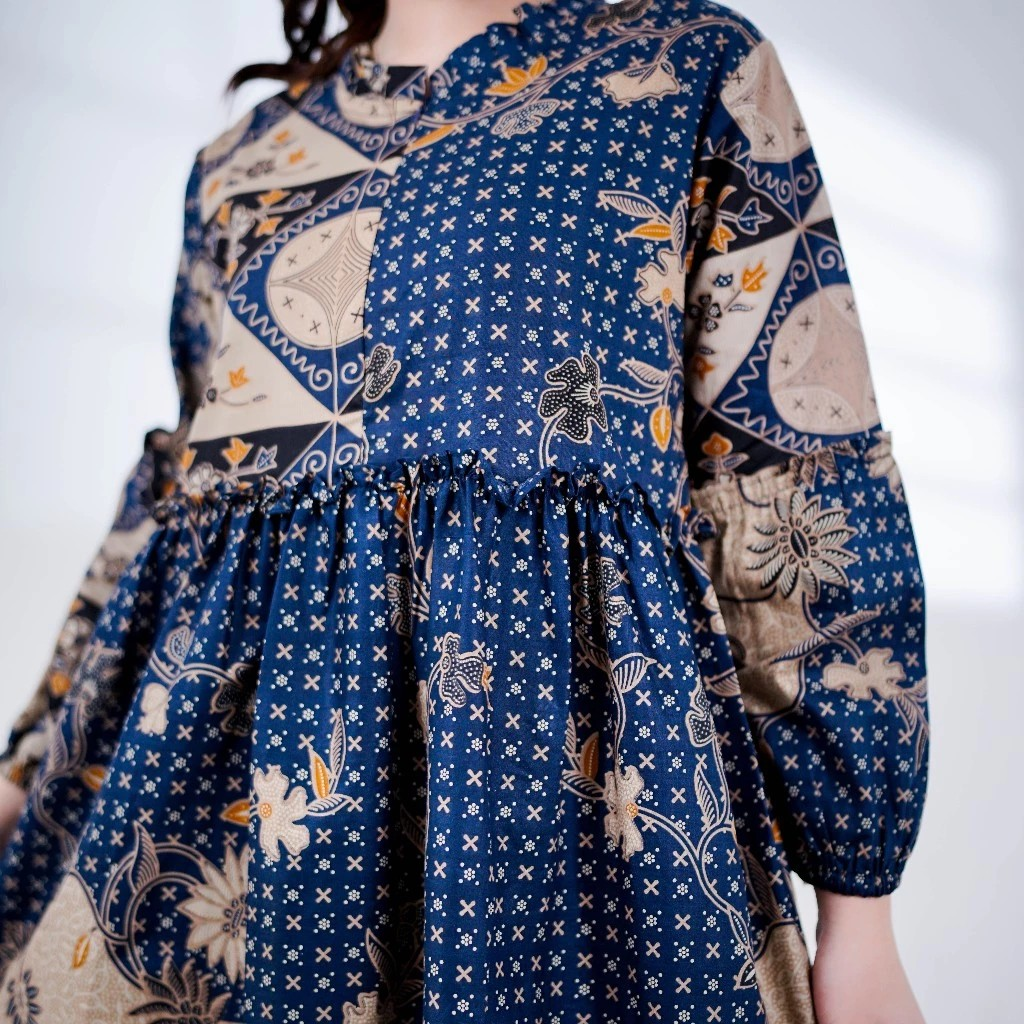 Trusmi Group Batik Trusmi Gamis Batik Alisan Motif Burung Kombinasi 