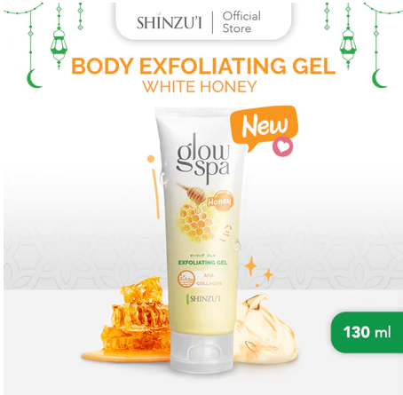 Shinzui Glow Spa Exfoliating Gel Honey 130ml 2