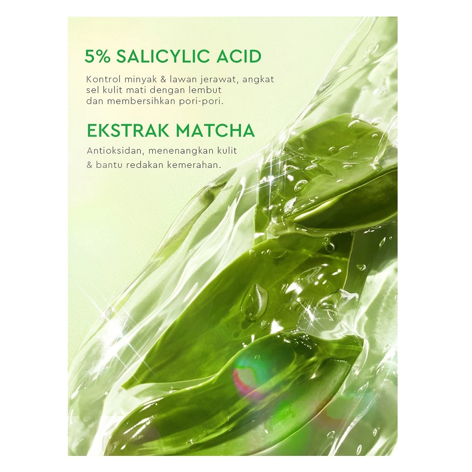 Suntone Wisdom Indonesia Glad2Glow Matcha Salicylic Acid Acne Cleanser